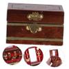 Abaodam 1pc Mini Jewelry Box Adornment for Dollhouse Decor Chic Miniature Dressing Box for Collectors and Craft Enthusiasts Realistic Bedroom Accessory view 3