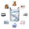 Personalized Laundry Basket with Name Waterproof Elephant Nursery Hamper for Baby Girl Boy Collapsible Storage Baskets for Girls Boys Kids Storage Bin Room Decor Baby Gift Baskets view 4