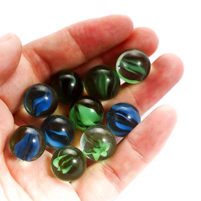 Colorful Glass Marbles, Glass Ball Fish Tank Home Decor Bouncing Ball Glass Marbles Decorative Aquarium Glass Ball Decorative Marbles(20pcs Random Colors)