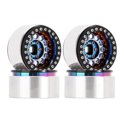 AMLIK RC Car Accessories Compatible with SCX10 for TRX4 for VS4-10 for Gen8 153g Super Heavy Brass & Aluminum Deep Dish 1.9" Beadlock Wheel Rim for 1/10 RC Crawler (W1957) (Color : 3)