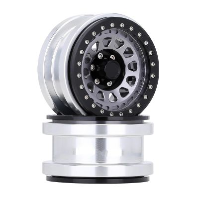 CALFEE Upgrade Parts for Axial for SCX6 for Jeep for JLU for Wrangler for Trail for 4WD for RTR 2/4PCS CNC Aluminum 2.9"" Bead Lock Wheel Hub Rim for 1/6 RC Crawler Car (Color : 1, Size : 2pcs)