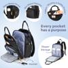 RUVALINO Diaper Bag Backpack-Multifunction Baby Travel Bag with Changing pad, Insulated Bottle Holders & Pacifier Case, Large Capacity, Waterproof, Black Leopard view 3