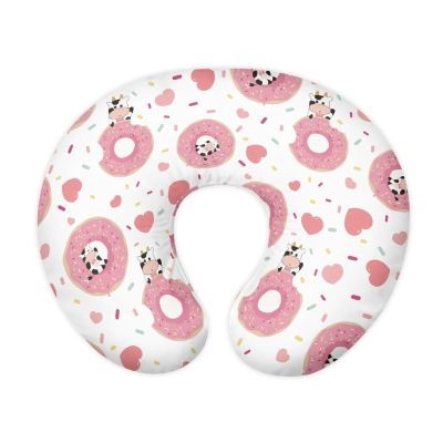 Mintulipy Donut Cow Nursing Pillow Cover Donut Cow Removable Cover for Breastfeeding Pillows, Ultra Soft Comfortable Slipcover Ultra Soft Snug Fits On Infant Nursing Pillow