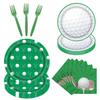 Rakuto Golf Party Plates Napkins Forks, 64PCS Golf Party Tableware Set Supplies for Men, Sport Theme Disposable Plates Decorations Supplies view 1