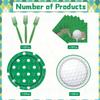 Rakuto Golf Party Plates Napkins Forks, 64PCS Golf Party Tableware Set Supplies for Men, Sport Theme Disposable Plates Decorations Supplies view 3