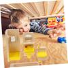 Abaodam 1Set Miniature Dollhouse Bathroom Furniture Safe Mini Tub and Toilet Adornments for DIY Home Decor Boy Girl Model House Accessories and Photo Props view 2