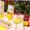 Abaodam 1Set Miniature Dollhouse Bathroom Furniture Safe Mini Tub and Toilet Adornments for DIY Home Decor Boy Girl Model House Accessories and Photo Props view 3