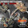 Supdex 1/24 RC Battle Tank Set, Remote Control Russian T90 and German Leopard II Tank Model That Shoots for Kids and Adults, 2.4Ghz Army Toy for Boys 6+ Year Old with Smoke, Sound Effects and Lights view 2