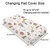Baby Farm Life Changing Pad Cover for Boy Girl 32''x16'' Farm Animals Pig Goat Horse Cow Chick Rooster Duck Leaves Barn Truck Fitted Changing Pad Sheets Soft Breathable Diaper Change Table Mats view 2