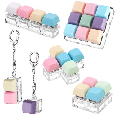 6Pcs Keyboard Fidget Toy Keyboard Fidget Keychain Decompression Toys Fidget Clicker Keyboard,Fidget Keychain Stress Relief Gifts for Adult to Relief Stress Pass The Time