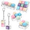 6Pcs Keyboard Fidget Toy Keyboard Fidget Keychain Decompression Toys Fidget Clicker Keyboard,Fidget Keychain Stress Relief Gifts for Adult to Relief Stress Pass The Time view 1