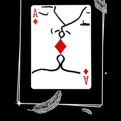 blue-ther The Kiss Card Magic Tricks Visual Romantic Card Magic