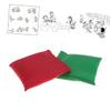 SUPVOX 2pcs Boy Girl's Flat Shape Sandbags Set Plastic Granules for Outdoor Games for Boys and Girls School Activities and Playtime Random Color view 1