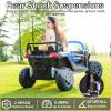 NEWQIDA XXXL 24V 2 Seater Ride On Toys for Big Kids Off-Road Buggy UTV Childrens Electric Car Side by Side 4x4 Ride On Truck Max 220lbs for Boys Girls, Up to 5.6 MPH, Remote, Music, Large Seat, Blue view 4