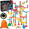 Meland Marble Run - 208Pcs Marble Maze Game Building Toy for Kids, Marble Track Race Set & STEM Learning Toy Gift for Boy Girl Age 4 5 6 7 8 9+(142 Pcs + 60 Glass + 5 Led Lighted Marbles) view 1