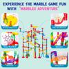 Meland Marble Run - 208Pcs Marble Maze Game Building Toy for Kids, Marble Track Race Set & STEM Learning Toy Gift for Boy Girl Age 4 5 6 7 8 9+(142 Pcs + 60 Glass + 5 Led Lighted Marbles) view 3
