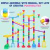 Meland Marble Run - 208Pcs Marble Maze Game Building Toy for Kids, Marble Track Race Set & STEM Learning Toy Gift for Boy Girl Age 4 5 6 7 8 9+(142 Pcs + 60 Glass + 5 Led Lighted Marbles) view 4