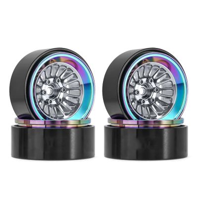 AMLIK RC Car Accessories CNC Aluminium 1.3" Beadlock Wheel Rim for 1/24 1/18 RC Crawler Car (W1303) (Color : A)
