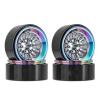 AMLIK RC Car Accessories CNC Aluminium 1.3" Beadlock Wheel Rim for 1/24 1/18 RC Crawler Car (W1303) (Color : A) view 1