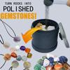 6 in 1 Rock Tumbler Grit Full Function Set  4 Step Tumbling Grit, 1 Ceramic Refill Media, 9 Varieties Rough Rocks, Rock Tumbler Grit Polish Refill, Rock Polish Supplies & Accessories view 2