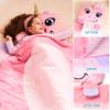 JOIEDOMI Kids Sleeping Bag Toddler Nap Mat with Pillow & Blanket 60" x 39" for Kids Ages 3+ Soft Plush Sleeping Mat Unicorn for Preschool and Boys Girls Kindergarten Daycare Sleepover view 3