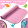 AtMini Silicone Craft Mats for Kids 24"x16" with Raised Lip & Non-Slip | Reusable Silicone Art Mat for Play Sand, Painting, DIY Crafts | Durable Design (Pink) view 2
