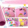 AtMini Silicone Craft Mats for Kids 24"x16" with Raised Lip & Non-Slip | Reusable Silicone Art Mat for Play Sand, Painting, DIY Crafts | Durable Design (Pink) view 4