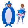 JOIEDOMI Kids Sleeping Bag Toddler Nap Mat with Pillow & Blanket 60" x 39" for Kids Ages 3+ Soft Plush Sleeping Mat Shark for Preschool and Boys Girls Kindergarten Daycare Sleepover view 1