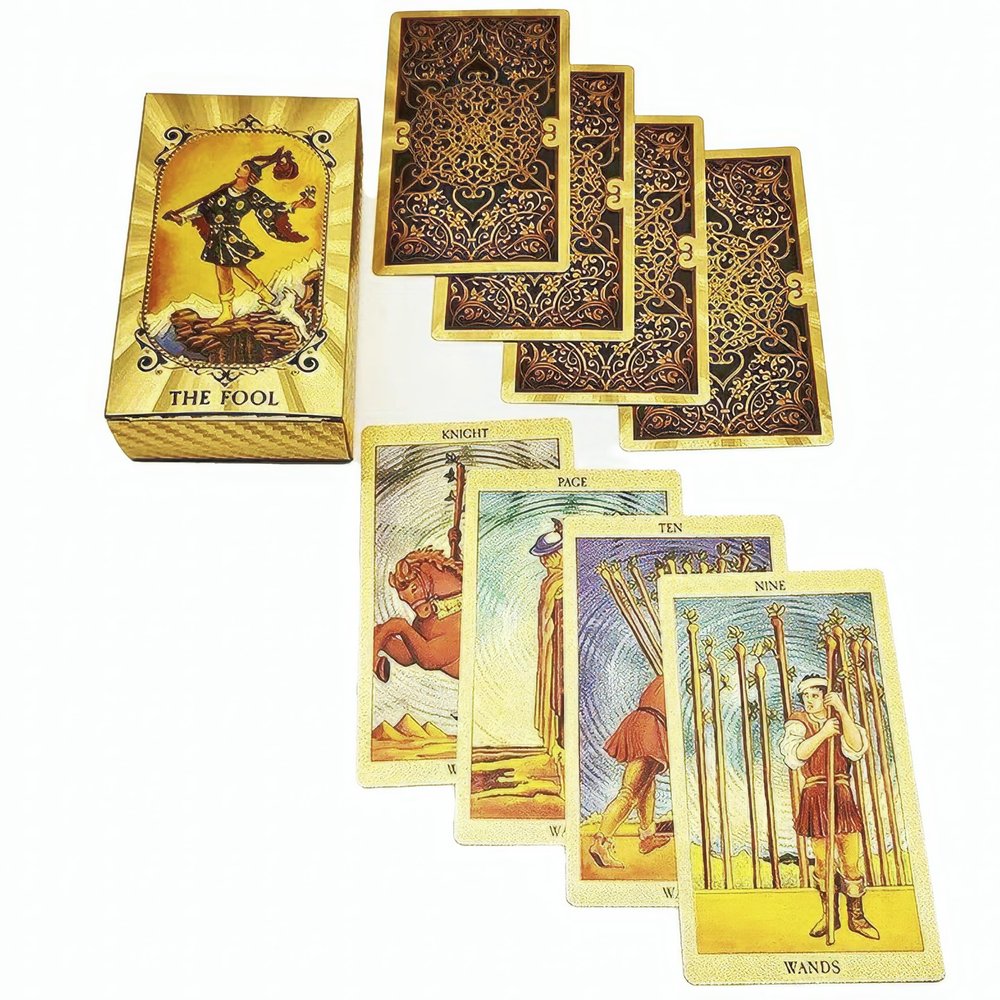 Barbunos Coniglio Waterproof Tarot Card Deck, The Original Tarot Cards Deck, Splendid Classic Tarot Deck with E-Guide-Book for Beginners