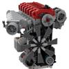 Aetheria 6 Cylinder L6 Engine Building Set, 1985 Pieces Dynamic RB30-V4 Turbocharged Engine That Runs, Build Your Own Engine Designed by Ronald Tewes-MA-61895 view 3
