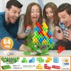 Lktvys Dinosaur Tower Stack Game, 64PCS Large Smooth Blocks  Vibrant STEM Toy Gift for Kids 3+ & Adults | Stacking Balance Game Builds Focus & Creativity | Ideal for Classroom, Parties & Social Play view 4