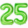 40 In Large Green Number Balloon Helium Foil Polyester Film Jungle Themed Party Birthday Party Anniversary Decoration Bright Green Digit 25 view 1