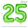 40 In Large Green Number Balloon Helium Foil Polyester Film Jungle Themed Party Birthday Party Anniversary Decoration Bright Green Digit 25 view 2