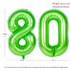 40 In Large Green Number Balloon Helium Foil Polyester Film Jungle Themed Party Birthday Party Anniversary Decoration Bright Green Digit 80 view 2
