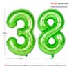 40 In Large Green Number Balloon Helium Foil Polyester Film Jungle Themed Party Birthday Party Anniversary Decoration Bright Green Digit 38 view 2
