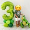 40 In Large Green Number Balloon Helium Foil Polyester Film Jungle Themed Party Birthday Party Anniversary Decoration Bright Green Digit 13 view 4