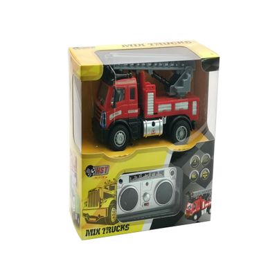 DAKOTT Mini RC Fire Truck for Kids - 1:64 Scale Four-Way Remote Control Toy Truck