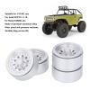 1.9 Inch Beadlock Wheels RC Wheel Rim Set for 1/10 RC Crawler SCX10 I II III 90046 AXI03007 GEN7 GEN8 D90 (Silver) view 3