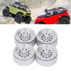 1.9 Inch Beadlock Wheels RC Wheel Rim Set for 1/10 RC Crawler SCX10 I II III 90046 AXI03007 GEN7 GEN8 D90 (Silver) view 4