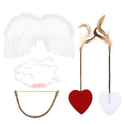 Cabilock Cupid Wings Headdress for Baby Toddler Costume - Lightweight Angel Wing Headband for Newborn Photo Props and Dress up Play