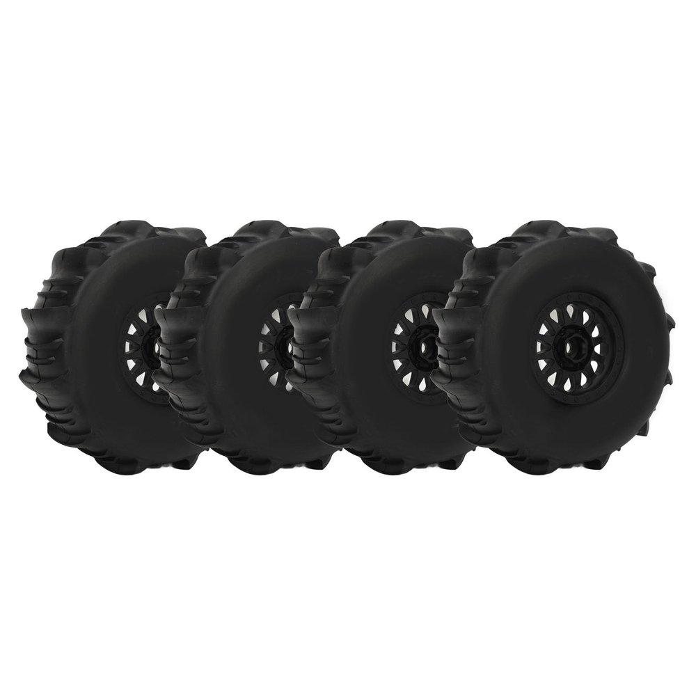 4pcs Car Toy Rubber Tires Tyre Hex for UDR Short Card RC Car Black Enhanced Grip Excellent Traction