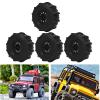 4pcs Car Toy Rubber Tires Tyre Hex for UDR Short Card RC Car Black Enhanced Grip Excellent Traction view 2
