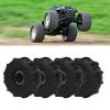 4pcs Car Toy Rubber Tires Tyre Hex for UDR Short Card RC Car Black Enhanced Grip Excellent Traction view 3