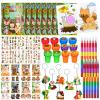 Cinrobiye 72 Pcs Woodland Animals Party Favors, Forest Creatures Coloring Books Crayons Tattoos Stickers Stampers Goodie Bag Fillers, DIY Craft Prizes for Birthday Classroom Party Supplies view 1