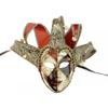 Beyond Collectibles Jester mask Venetian Masquerade Costume Mask Decoration Musical Mardi Gras Cosplay Party Ball Prom Halloween (Large (Red/BK/Gold)) view 1