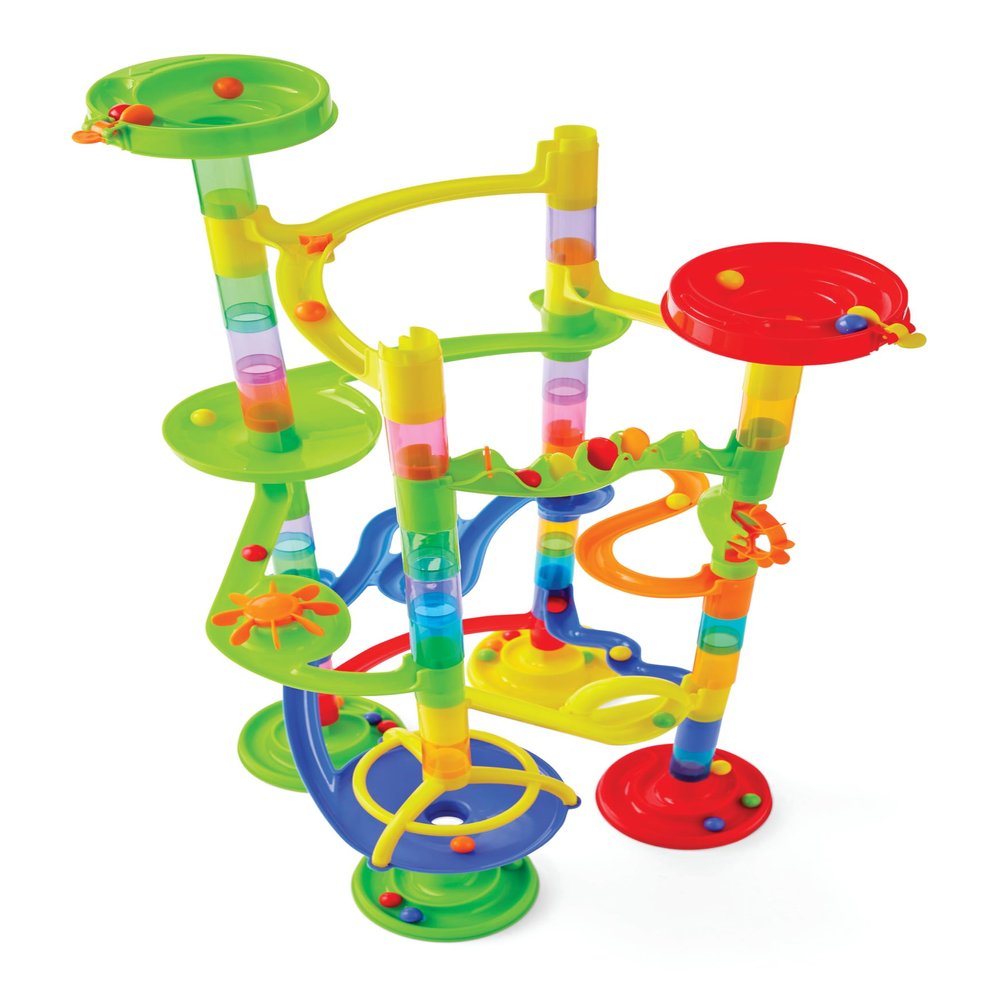 Kidoozie Mega Marble Madness - Classic Marble Maze for Ages 3+ - Build Gravity-Defying Races & Challenge Friends