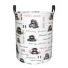 Gorilla Baby Hamper for Nursery Girl Personalized Baby Hamper Boy with Name Round Bin with Handles Kids Collapsible Storage Organizer Basket Custom Nursery Hampers Home Decor view 1
