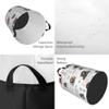 Gorilla Baby Hamper for Nursery Girl Personalized Baby Hamper Boy with Name Round Bin with Handles Kids Collapsible Storage Organizer Basket Custom Nursery Hampers Home Decor view 3