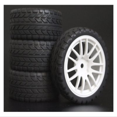 4Pcs 26mm Rubber RC Tires & Wheel Rims Hex 12 for 1:10th HSP HPI Sprint 2 Drift RS4 On Road 4WD Modification Accessories (Color : 1)