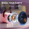 YLL Karaoke Machine for Kids, Portable Mini Speaker with 2 Wireless Microphones, 2026 Top Toys Birthday Gifts for Girls 3, 4, 5, 6, 7, 8, 9, 10, 12+ Years Old Toddler Party Grandkids Present (Rose) view 3